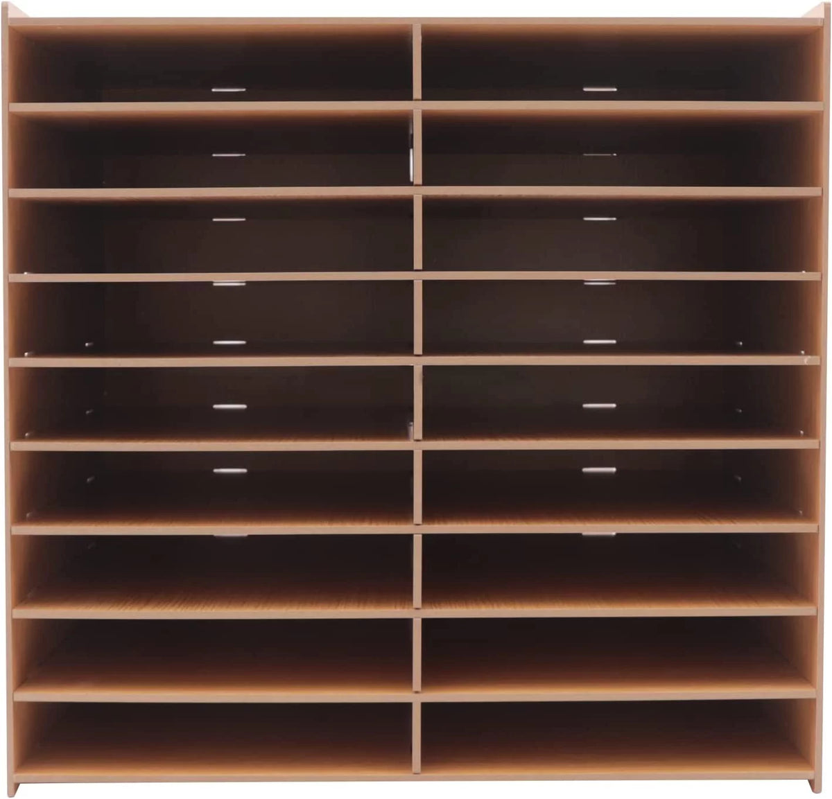 9-Tier Golden Oak Letter Tray Paper Organizer Rack N795128
