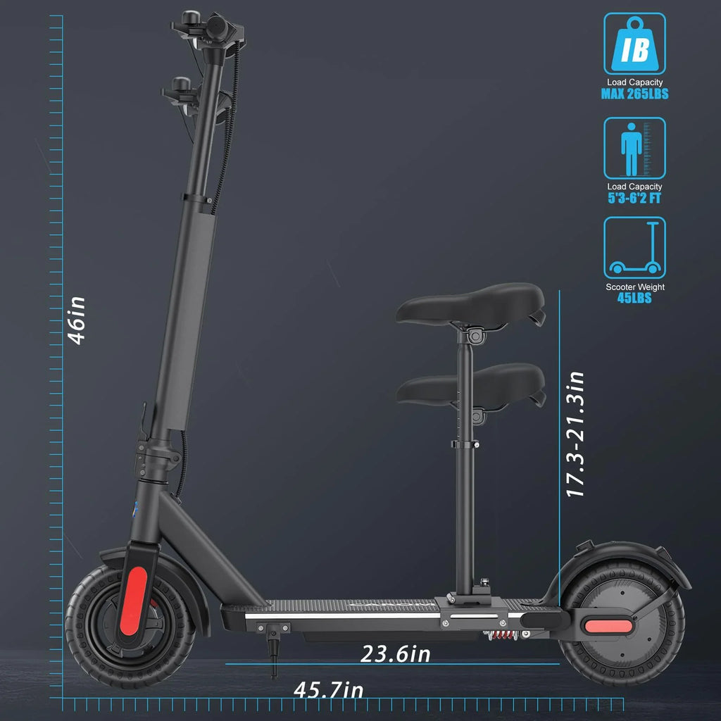 Electric Scooter Foldable 25 Miles Range 20 mph Silver K3922