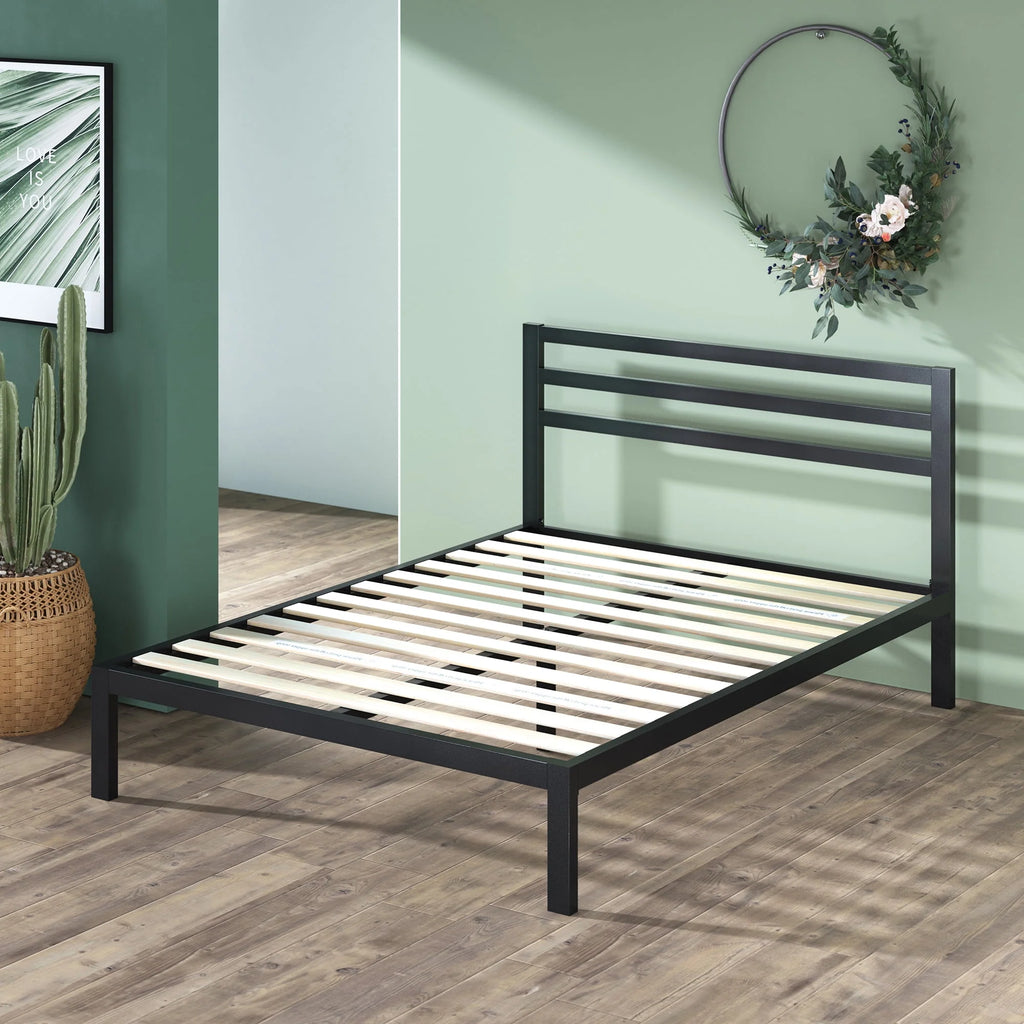 Metal Platform Bed Frame with Headboard B56283