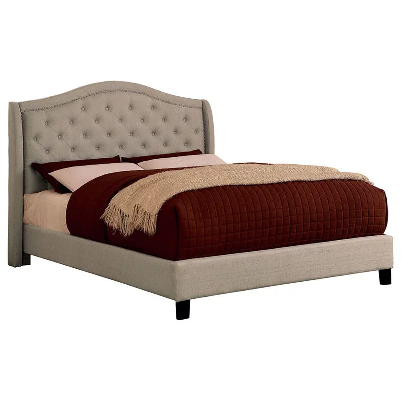 Warm Gray Tufted California King Bed W658