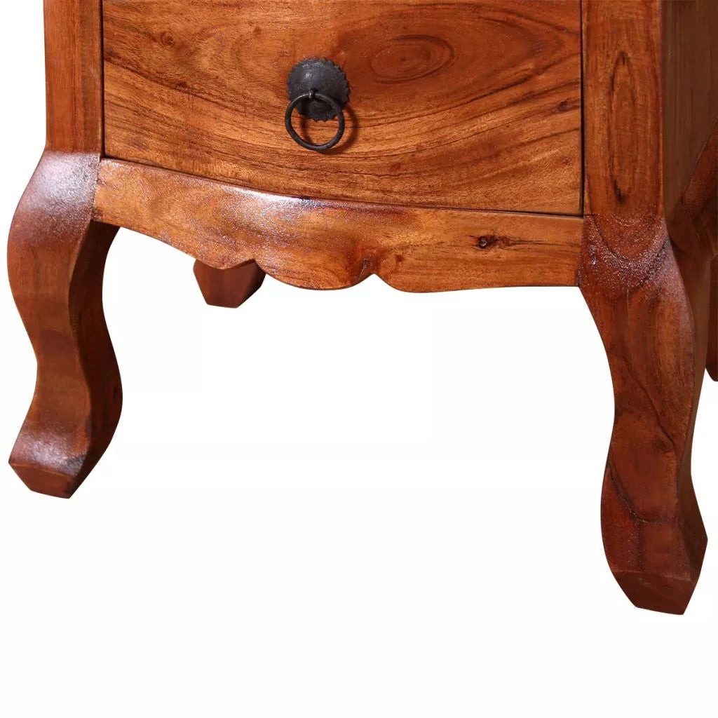 Nightstand with Drawers Acacia Wood F8366
