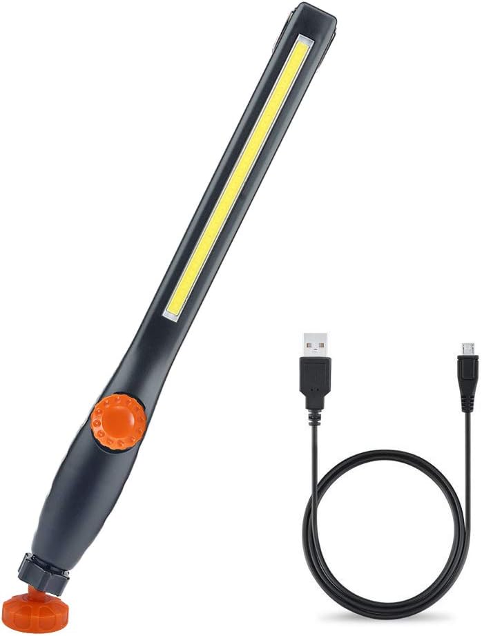 USB Rechargeable COB LED Inspection Lamp with Magnetic Plate and Hook D505