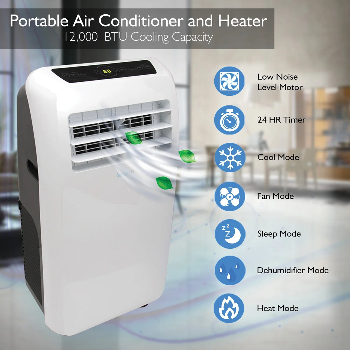 Portable 12000 BTU Air Conditioner & Heater A590107