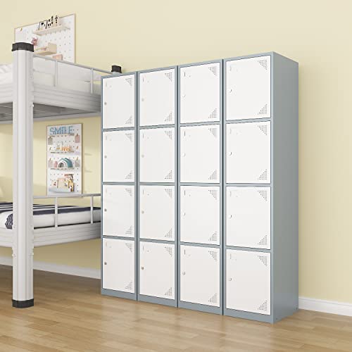 4 Door Steel Locker Cabinet with Lock and Keys S354379