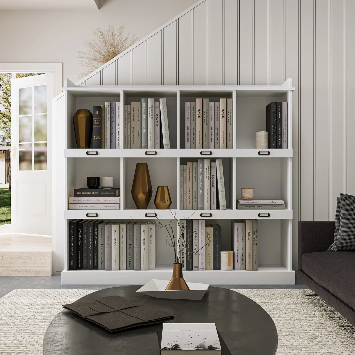 10-shelf Brown Bookcase R7898