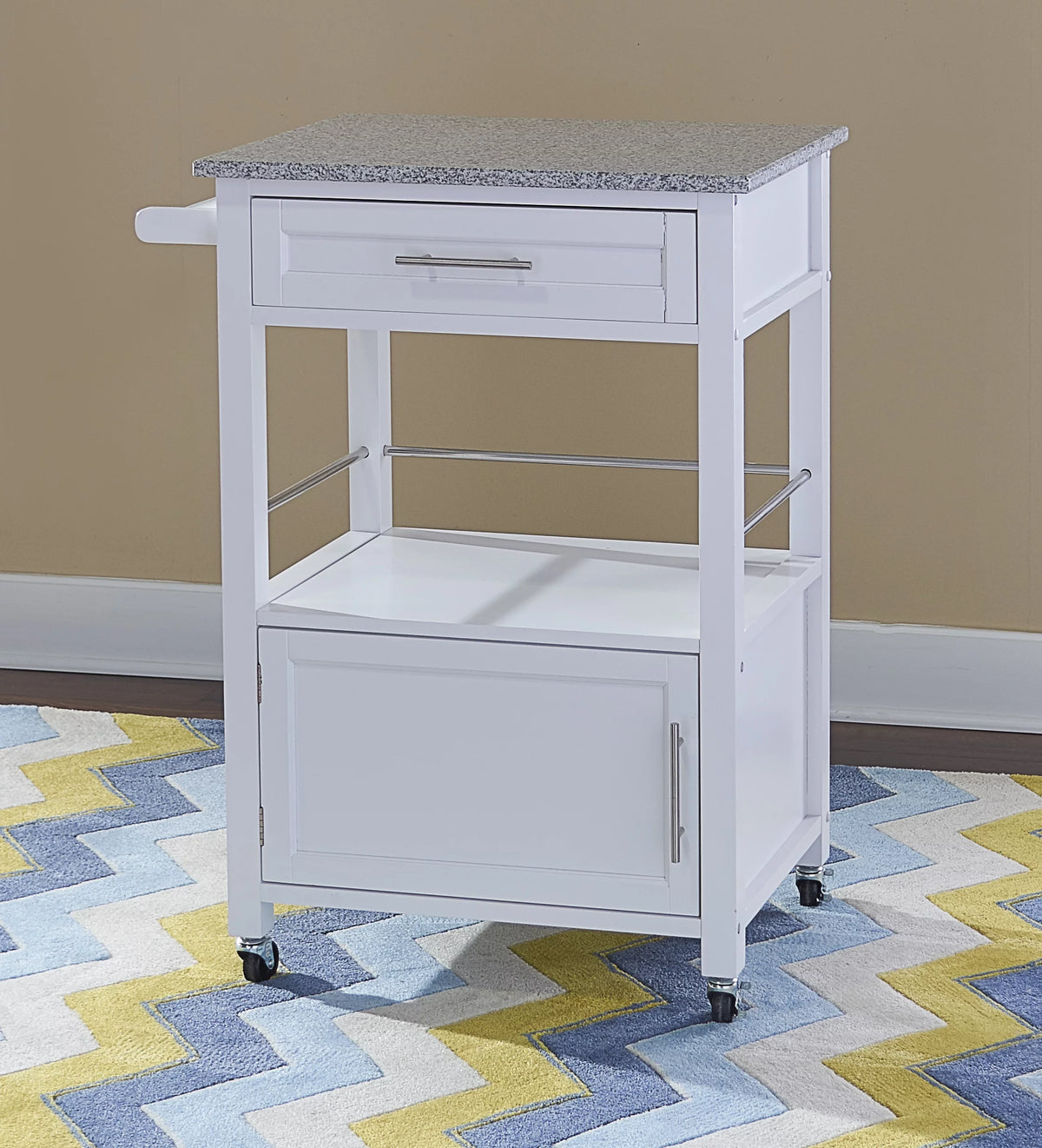White Wood Kitchen Cart W51480