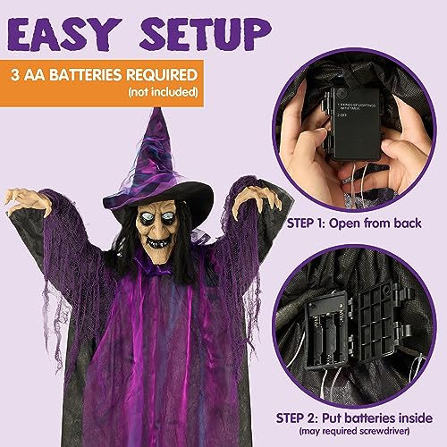 72” Hanging Witch Halloween Decoration S5368