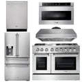 48 Propane Dual Fuel Range, Range Hood, Refrigerator, Dishwasher, Microwave C755