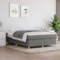 Queen Size Fabric Platform Bed Frame Dark Gray J192218