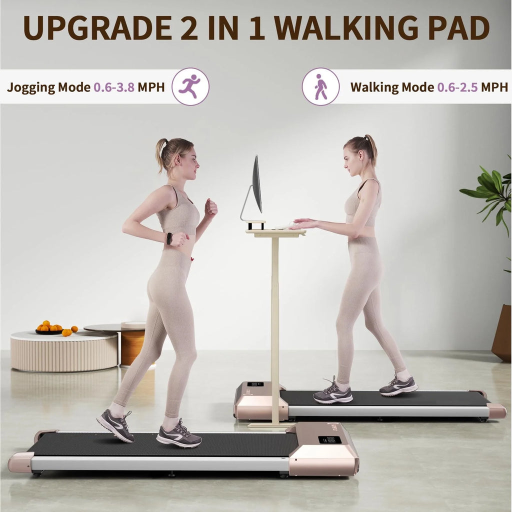 2 in 1 Under Desk Treadmill 300lbs Capacity with Remote Control U502309