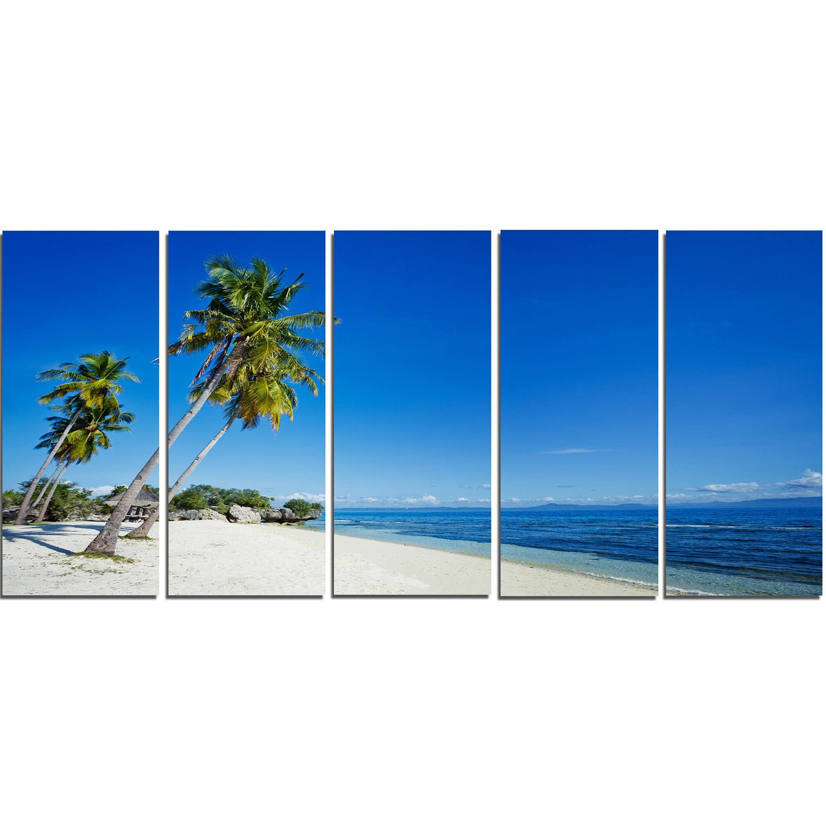 Canvas Artwork Print 60 in. Wide x 28 in. High 5 Equal Panels K542082