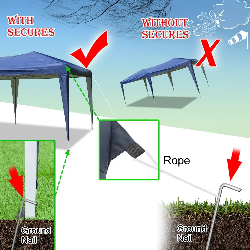 10'x20' Blue Pop Up Canopy Tent Z126657