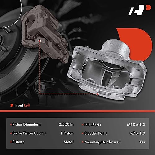 Disc Brake Caliper Assembly with Bracket Front Driver and Passenger Side 2-PC Set T64629