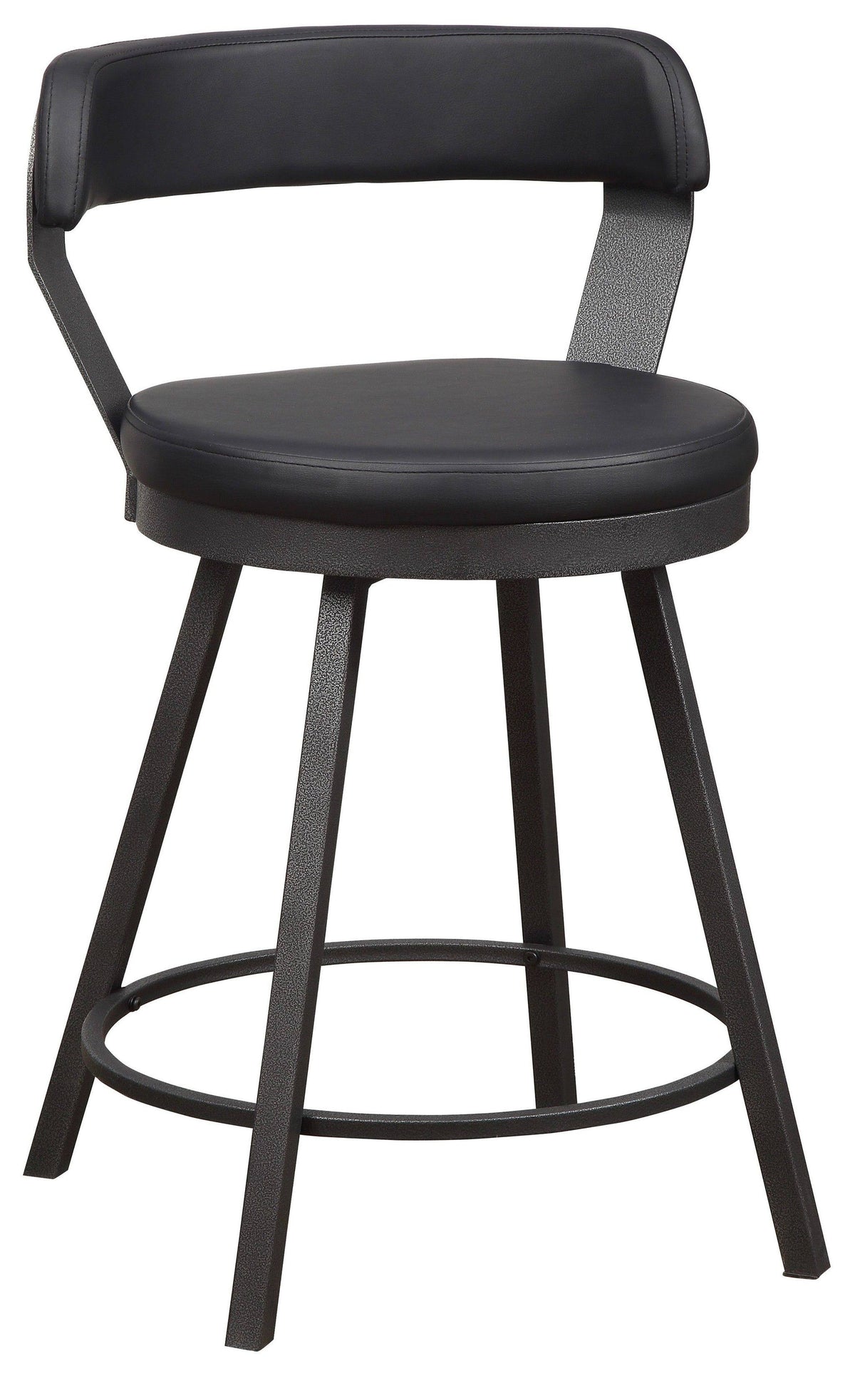 Black Swivel Counter Height Chair Set of 2 R999483