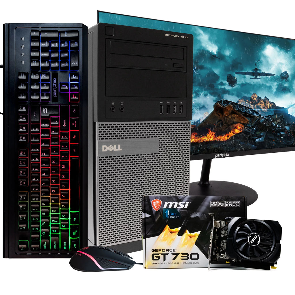 Intel Quad-Core i7 GeForce GT 730 16GB RAM 240GB SSD 1TB HDD Gaming Computer C60024