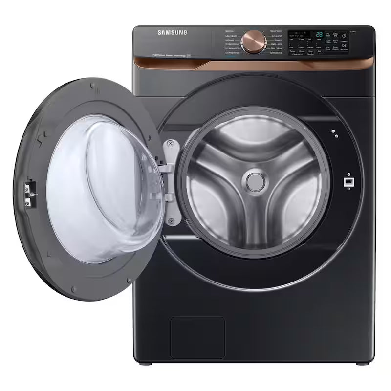 Extra Large Capacity Smart Front Load Washer in Brushed Black E294139