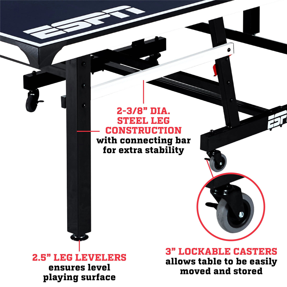 Official Size 2 Piece Table Tennis Table with Table Cover Z2775