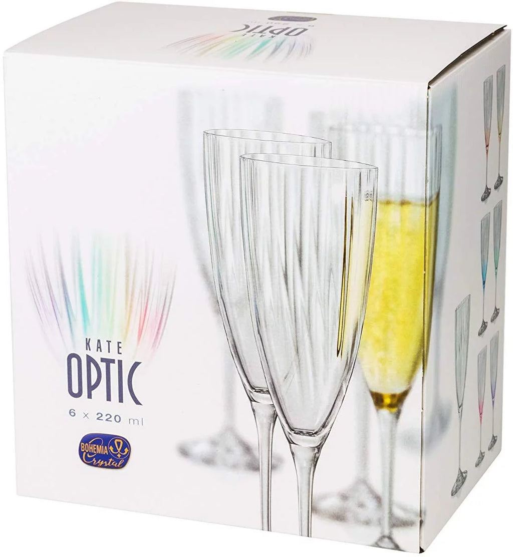 Multi-Colored Flutes Set of 6 V551