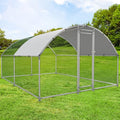 Large Metal Walk-in Chicken Coop with Anti-UV Cover Q867