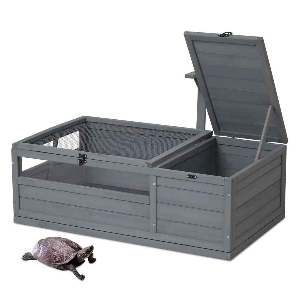 Large Wooden Tortoise House Enclosure with Support Frame F4115