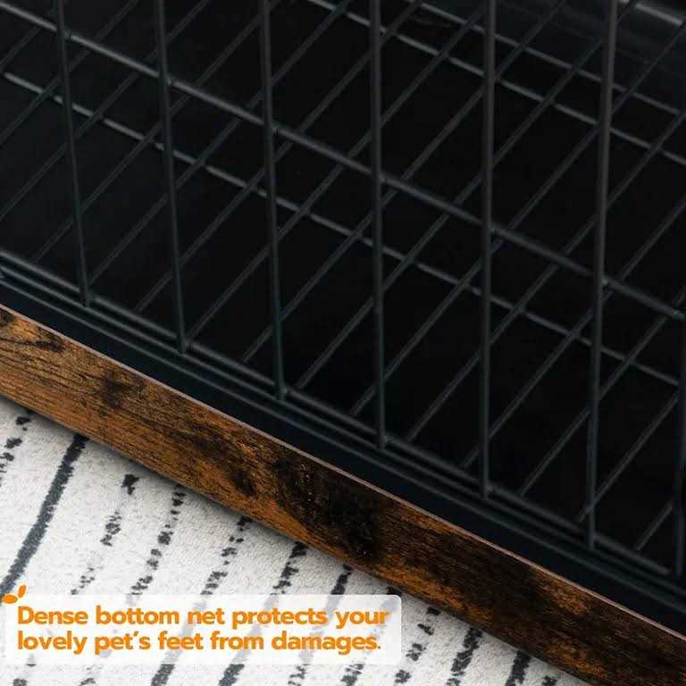 Large Wooden Dog Crate Furniture with Pull-Out Tray J3010