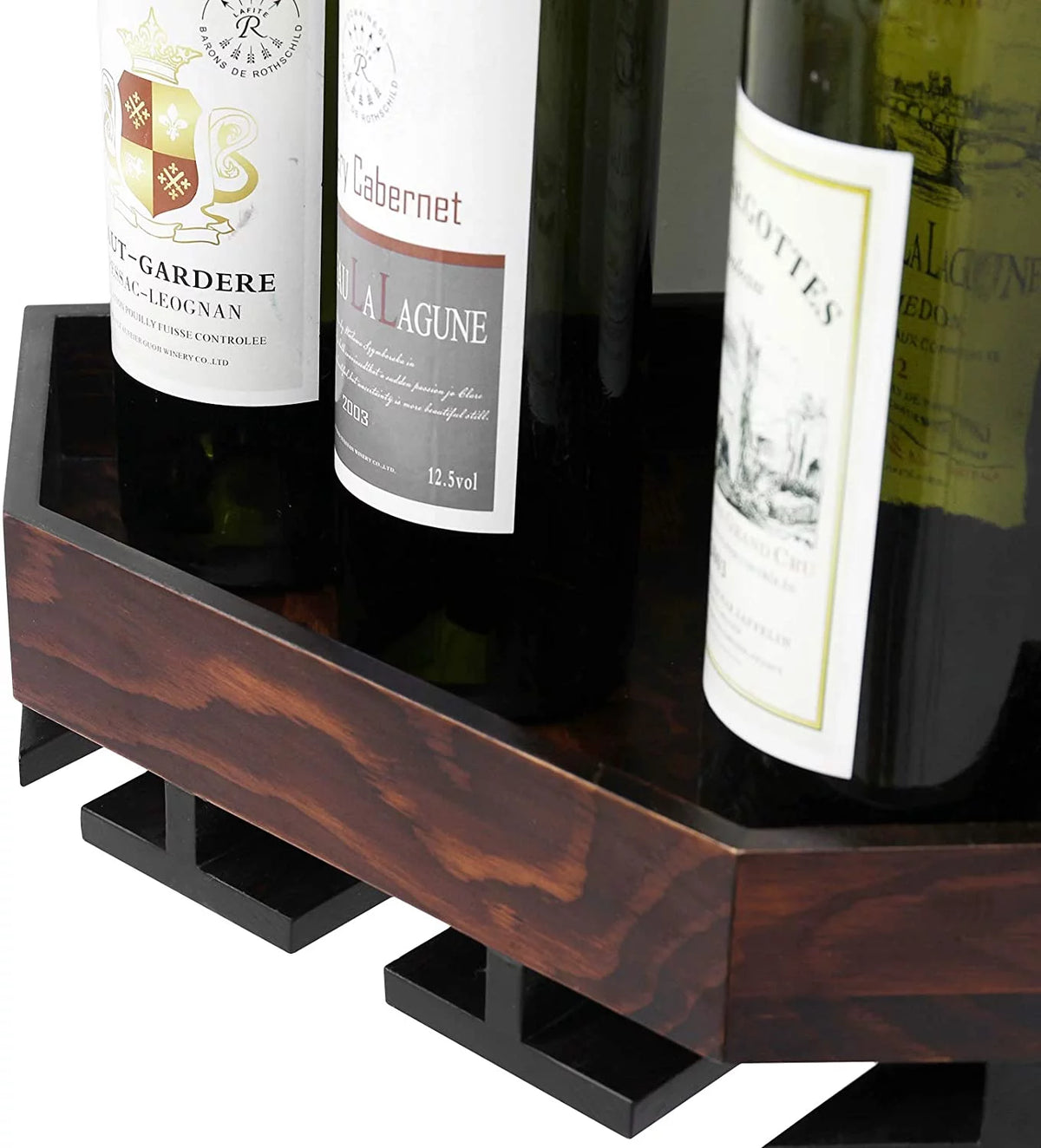 Rustic Wood Corner Floating Shelves Wine Rack 2 Pack F6835