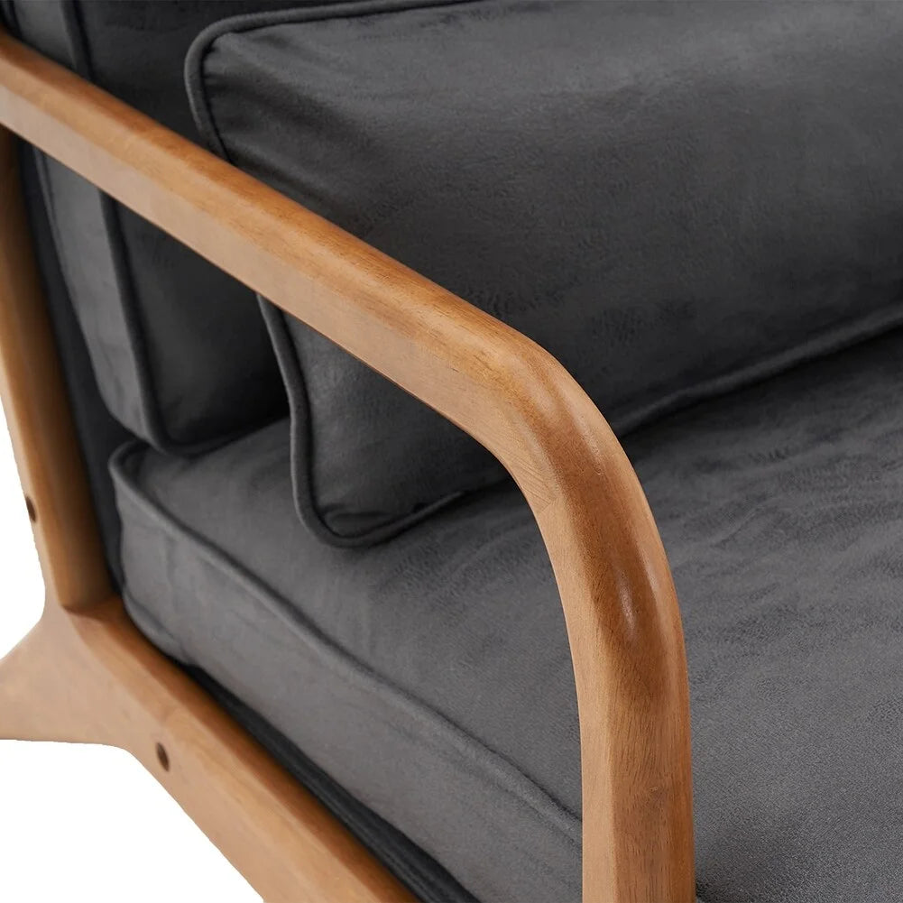 Dark Grey Upholstered Lounge Chair J792038