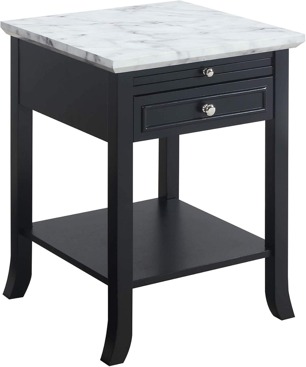 White End Table with Drawer and Slide E925