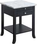 White End Table with Drawer and Slide E925