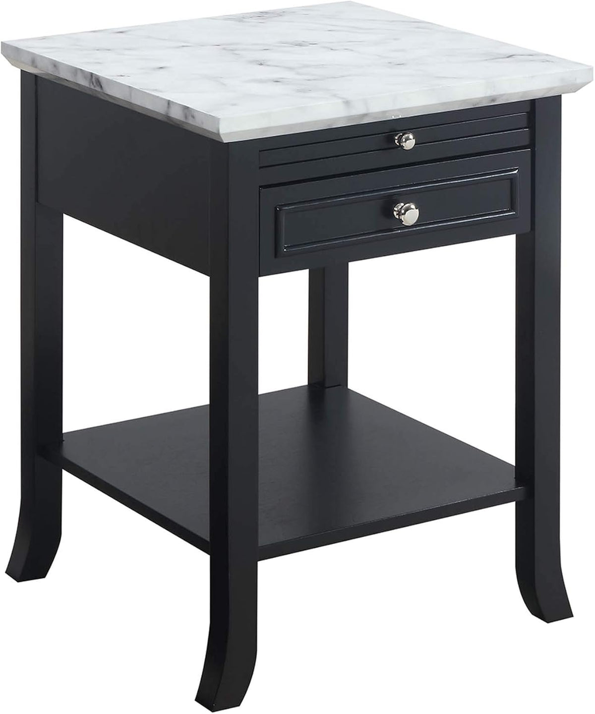 White End Table with Drawer and Slide E925