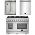 48 Inch Pro Gas Range, Dishwasher, 60 Inch Refrigerator W810712