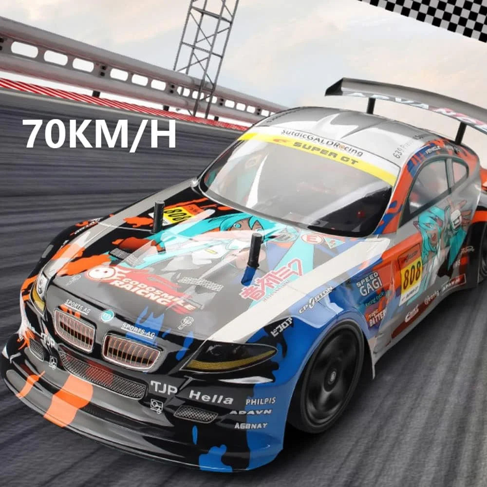 1:10 Scale 4WD Electric Remote Control Racing Car with 2 Batteries X14622