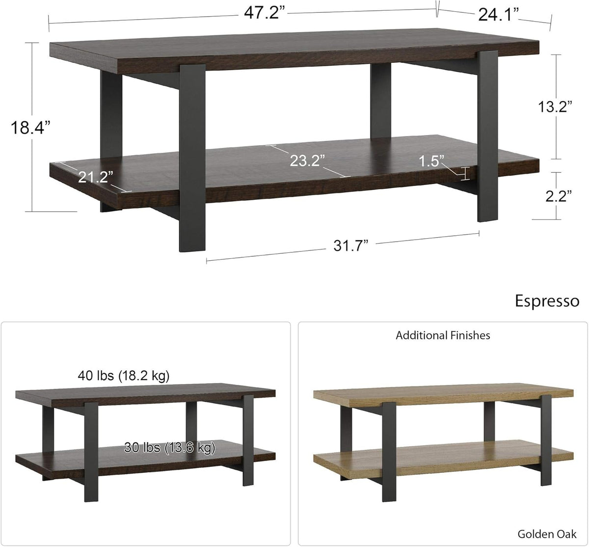 Espresso Coffee Table V261495