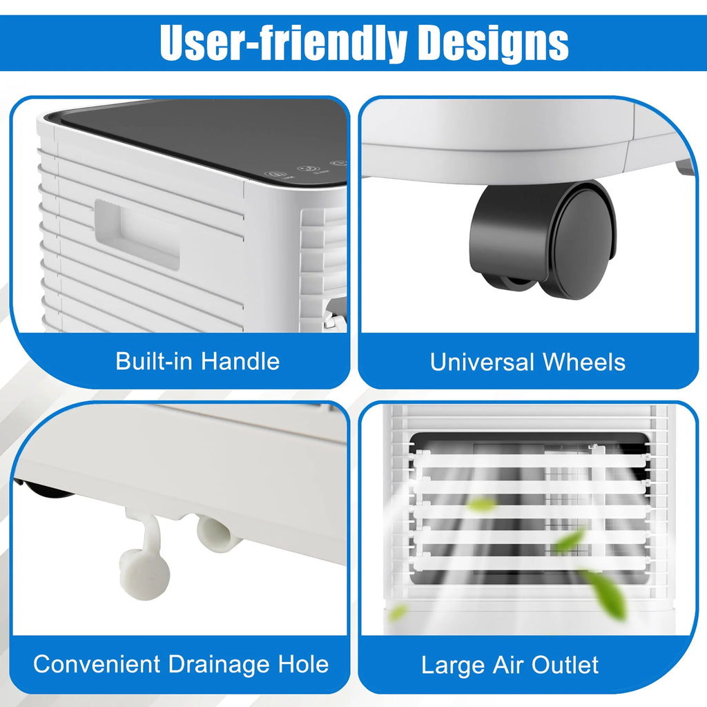 5000 BTU Portable Air Conditioner 3-in-1 Black D3579
