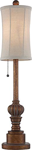 Set of 2 28" Tall Cream Fabric Bell Shade Buffet Table Lamps M951