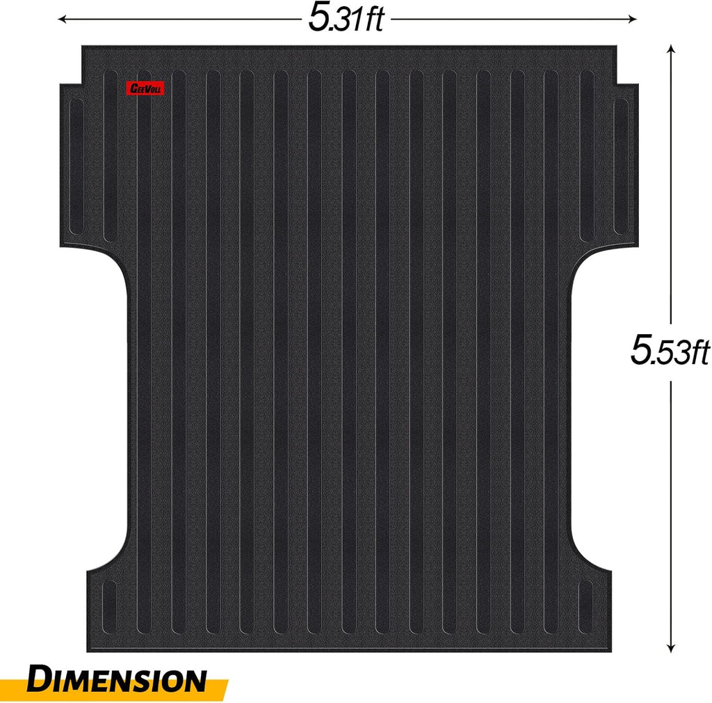 Heavy Duty Rubber Truck Bed Mat Black W557596