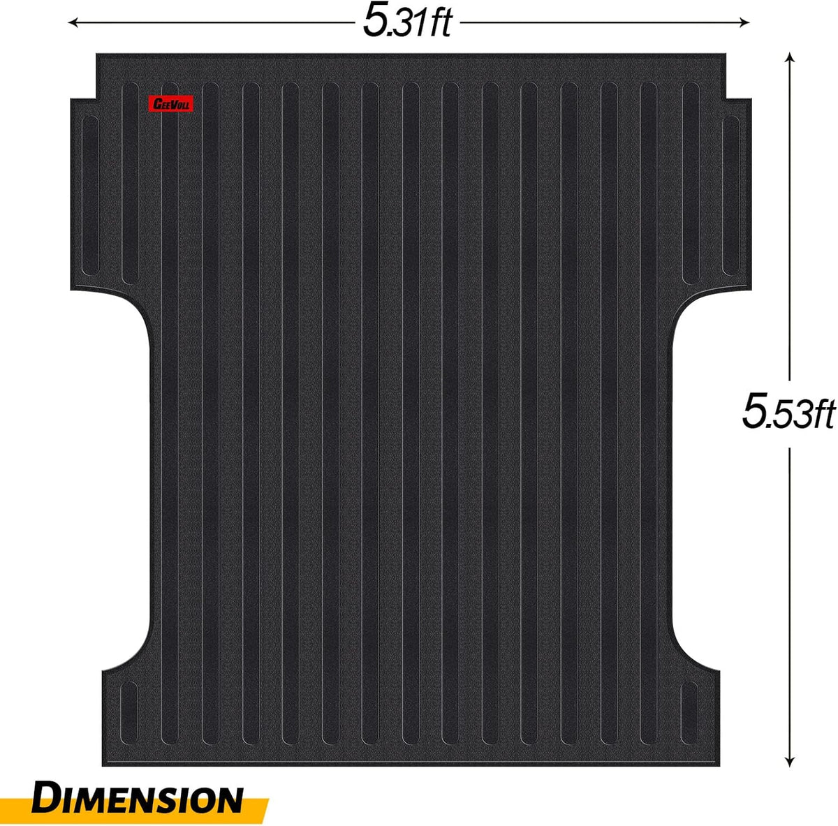 Heavy Duty Rubber Truck Bed Mat Black W557596