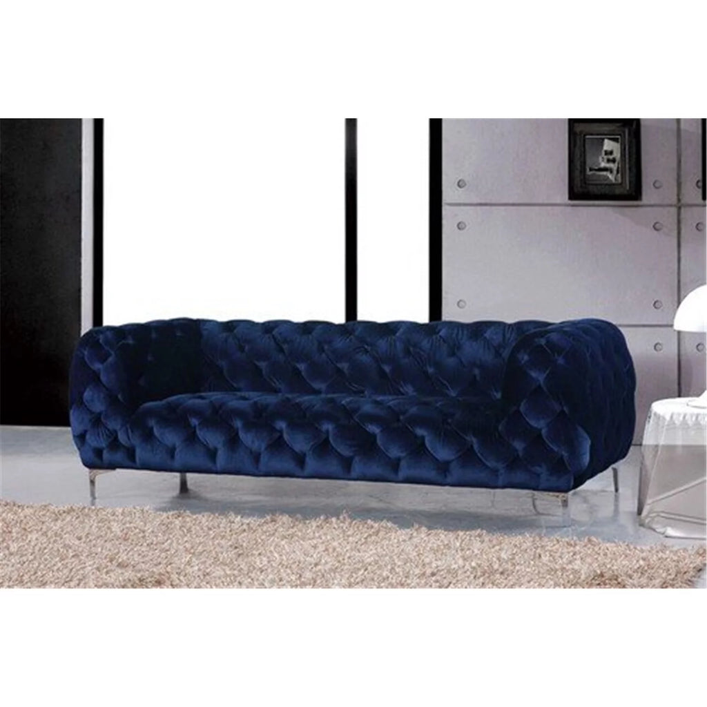 Navy Velvet Sofa Y2699
