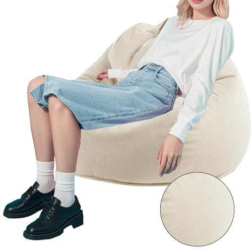 Black Memory Foam Bean Bag Chair with Handle I463857