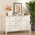 White 6 Drawer Solid Wood Dresser K37772