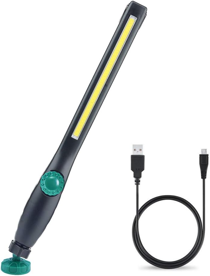 USB Rechargeable COB LED Inspection Lamp with Magnetic Plate and Hook D505