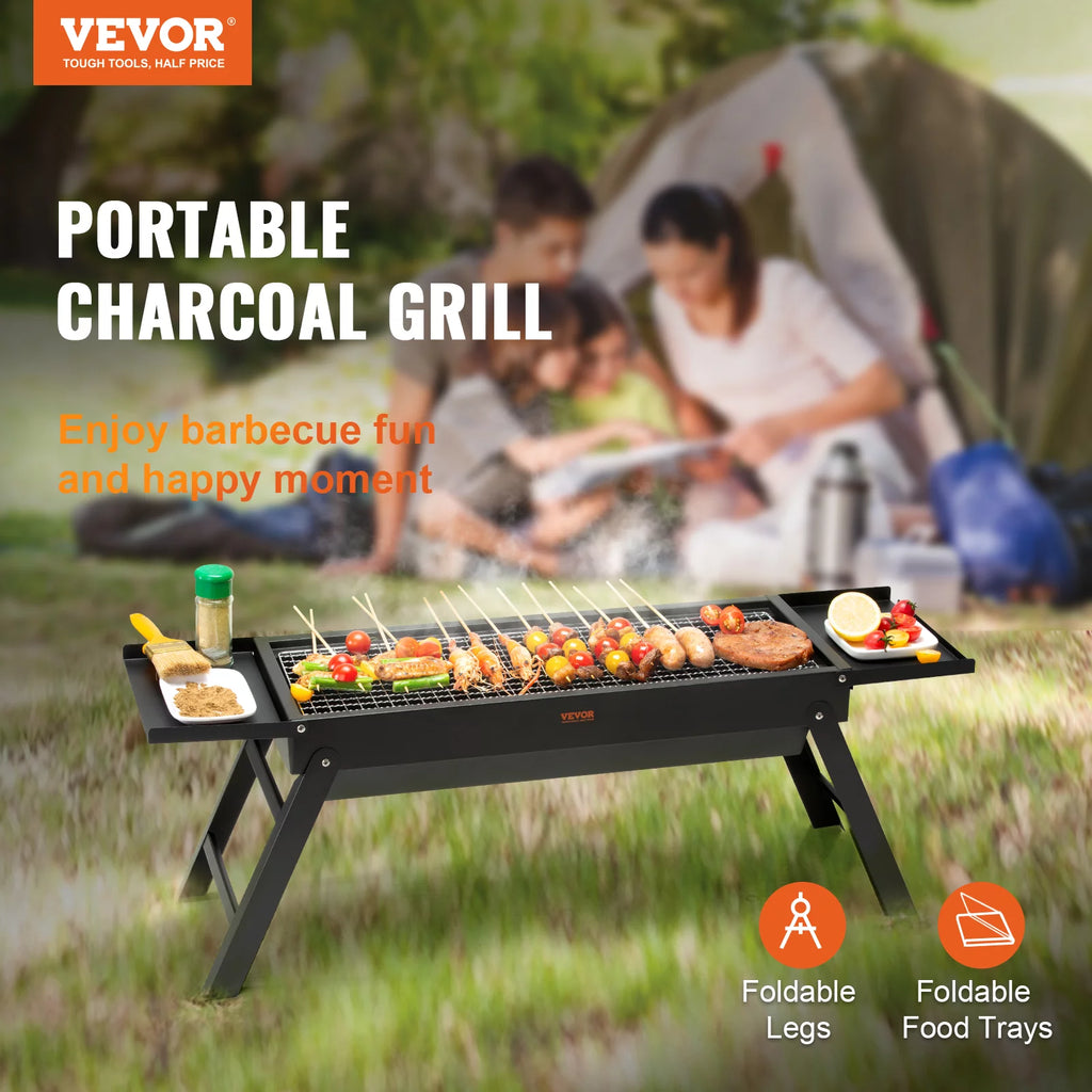 Foldable Portable Charcoal BBQ Grill Z345084