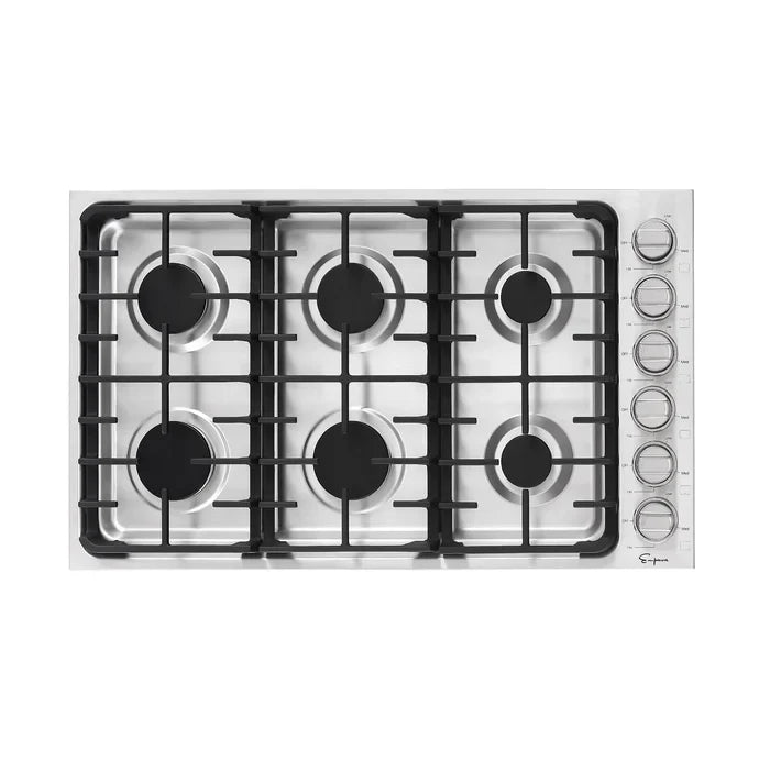 36 Stainless Steel Built-In Gas Cooktop with 6 Burners W2062