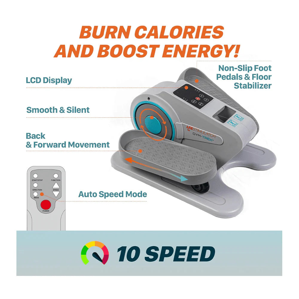 Seated Under Desk Elliptical Machine with Remote Control X9274