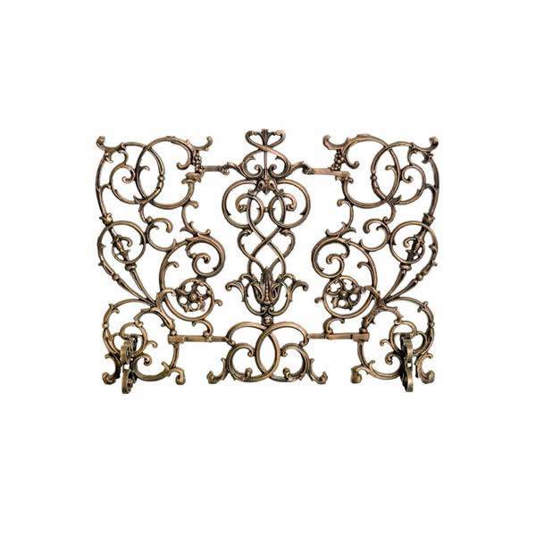 Cast Iron Fireplace Screen Matte Black Z4483