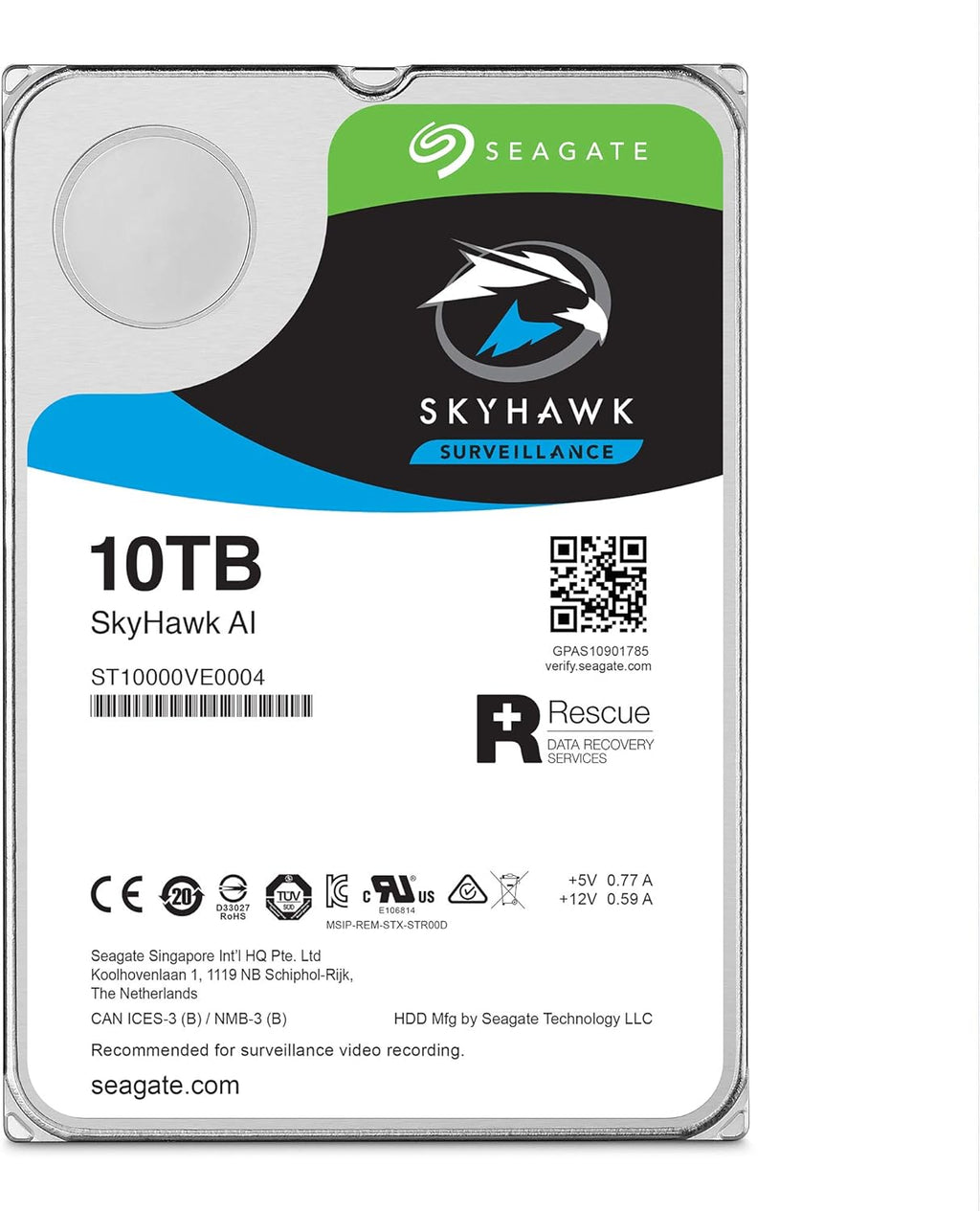 10TB 3.5 Inch SATA Internal Hard Drive H611