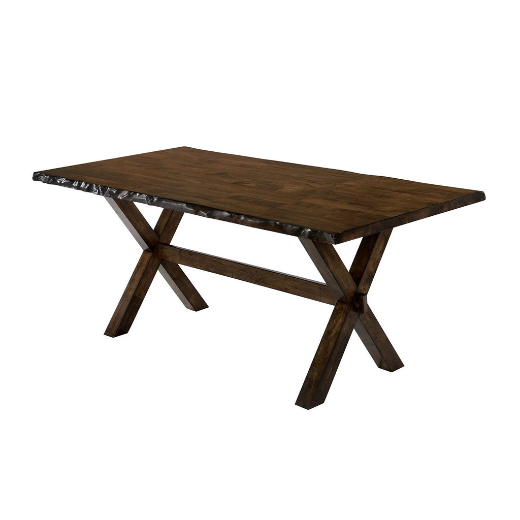 Solid Wood Rectangular Dining Table with Trestle Base X9695