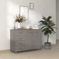 Light Gray Solid Wood Pine Sideboard S768195