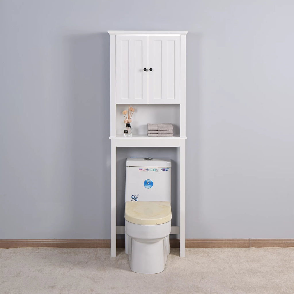 Wooden Over-The-Toilet Storage Cabinet with Adjustable Shelf X90277