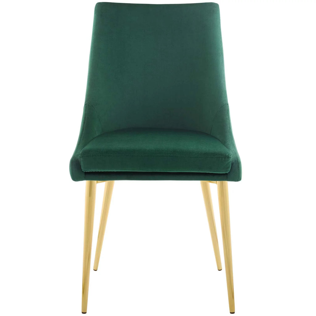 Green Velvet Fabric Metal Steel Dining Chair C188